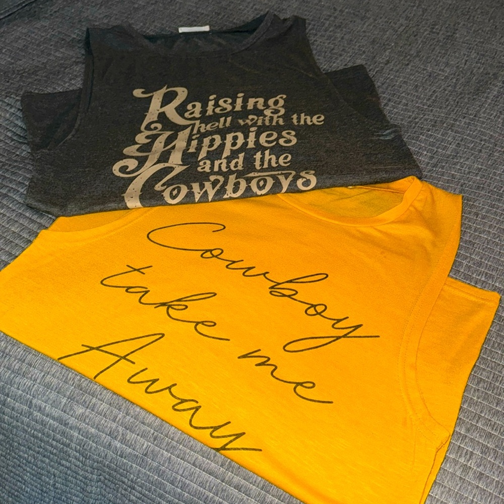 Cute Cowboy inspired women’s tank tops.
